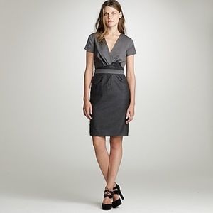 J. Crew Grey Wool Origami Sheath Dress